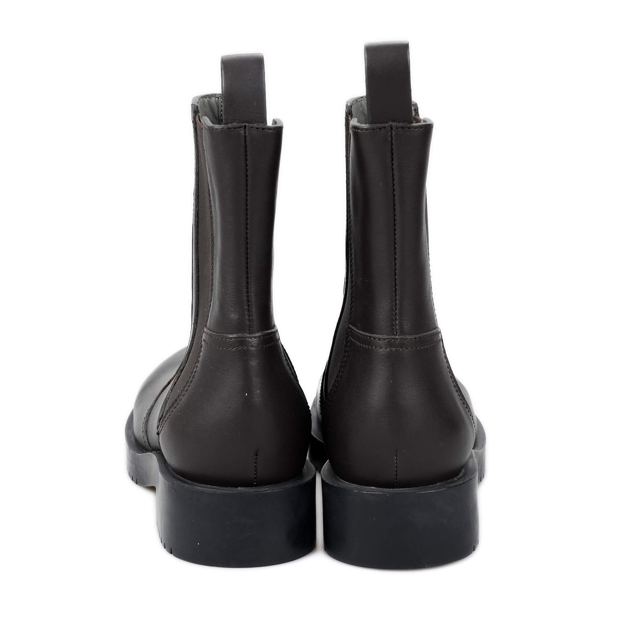 Jil Sander - Dark Chocolate Leather Ankle Boots